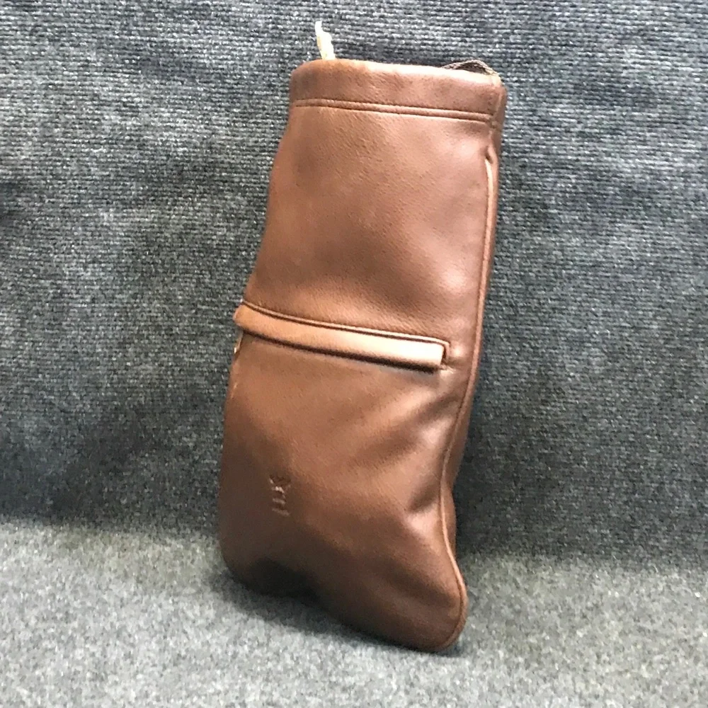 Braun Büffel Design Germany Brown Leather Shoe‎ Bag Drawstring Pouch Travel Bag